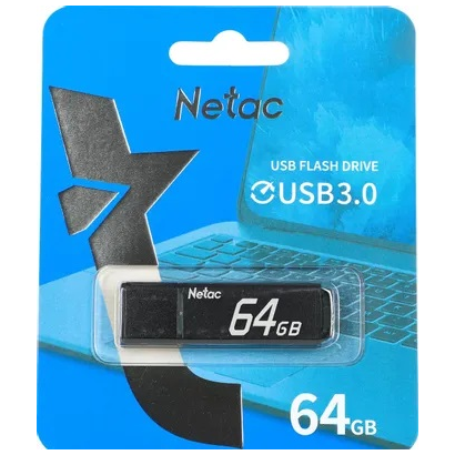 USB Flash 64Gb USB 3.0 Netac U351 NT03U351N-064G-30BK
