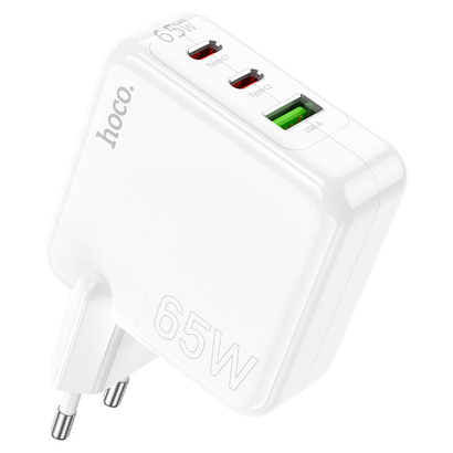 СЗУ HOCO C115A Header 3USB, PD65W (2C1A) charger (EU) (белый)
