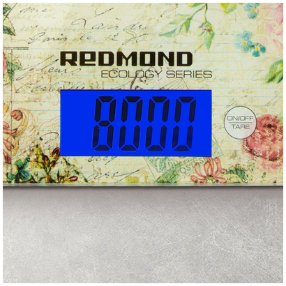 Весы кухонные электронные Redmond RS-736 макс.вес:8кг рисунок/цветы