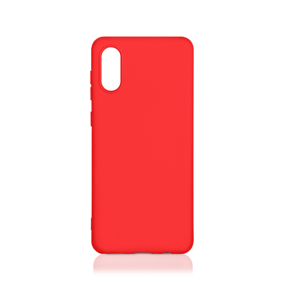 Силиконовый чехол с микрофиброй для Samsung Galaxy A02 DF sOriginal-27 (red)