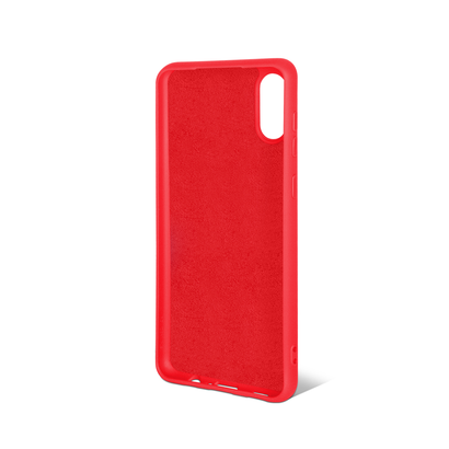 Силиконовый чехол с микрофиброй для Samsung Galaxy A02 DF sOriginal-27 (red)