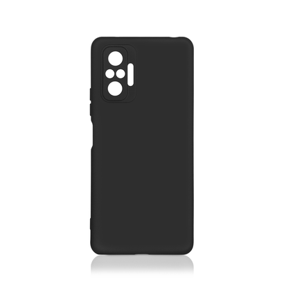Силиконовый чехол с микрофиброй для Xiaomi Redmi Note 10 Pro DF xiOriginal-20 (black)