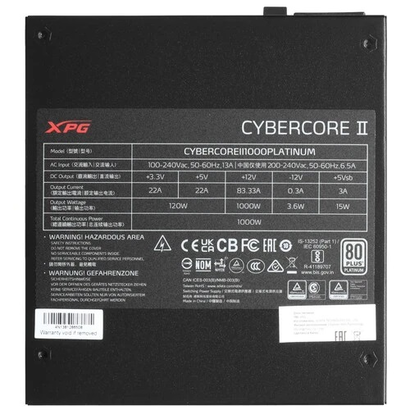 Блок питания 1000W ADATA CYBERCOREII1000P-BKCEU