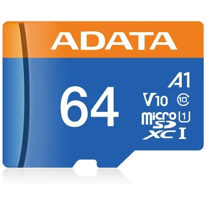 Карта памяти 64Gb ADATA Premier microSDXC Class 10 AUSDX64GUICL10A1-RA1