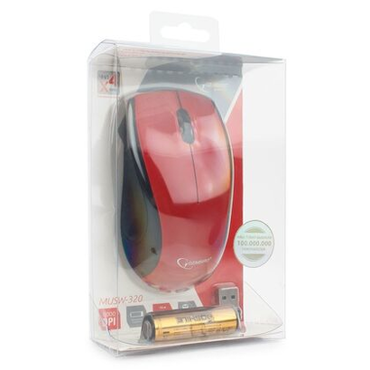 Мышь Gembird MUSW-320-R красный