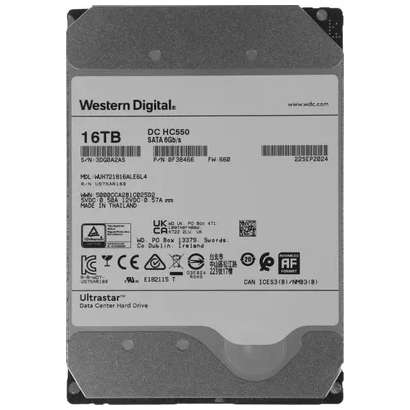 Жесткий диск 3.5'' 16Tb WD DC HC550 0F38466