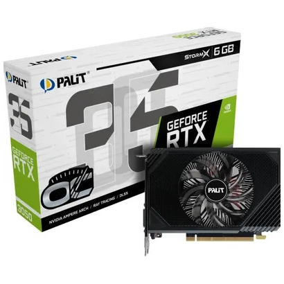 Видеокарта Palit RTX 3050 PA-RTX3050 STORMX OC 6G