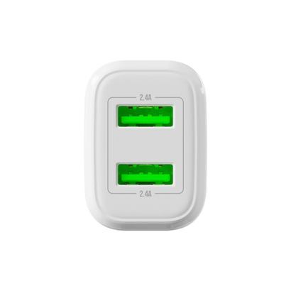 СЗУ Breaking P-02, 2USB-А, 2.4A (Белый)