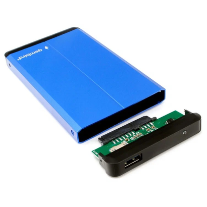 Внешний корпус 2.5'' Gembird EE2-U3S-2-B, синий, USB 3.0, SATA, металл