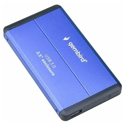 Внешний корпус 2.5'' Gembird EE2-U3S-2-B, синий, USB 3.0, SATA, металл
