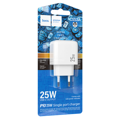 СЗУ Hoco CS53A Surplus 25W 3A  PD Type-C, Белый