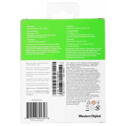 SSD 2.5'' 480Gb WD WDS480G3G0A