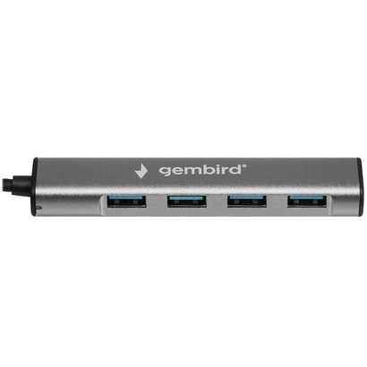 Концентратор USB3.1 Gembird UHB-C474, 4хUSB, с доп.питанием