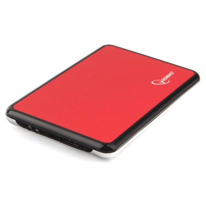 Внешний корпус 2.5'' Gembird EE2-U3S-61, красный металлик, USB 3.0, SATA, нержавеющая сталь