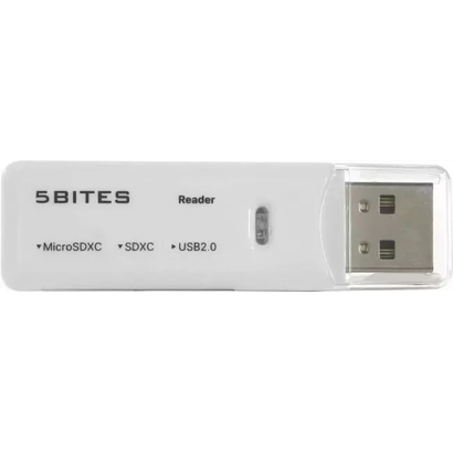 Картридер 5bites RE2-100WH 2.0 / SD / TF / USB PLUG / White