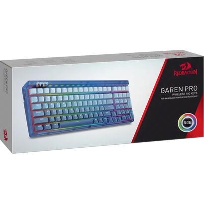 Игровая клавиатура Redragon Garen Pro белый/синий
