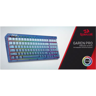 Игровая клавиатура Redragon Garen Pro белый/синий