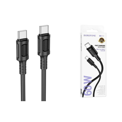 Кабель Borofone BX111 для Type-C Type-C 60W, 1м (черный)