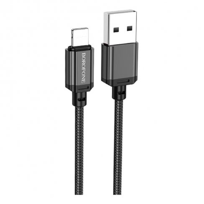 Дата-кабель Borofone BX87 Lightning  1м (черный)