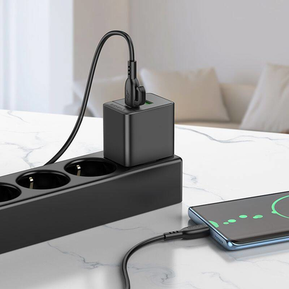 СЗУ Borofone BAS14A 1USB+1Type-C 3.0A QC3.0 PD 20W (Black)