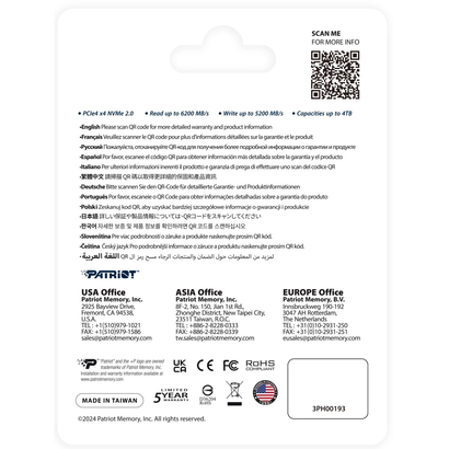 SSD M.2 2Tb PATRIOT P400VP2TBM28H