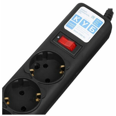 Сетевой фильтр Power Cube 5.0м черный, SPG5-C5