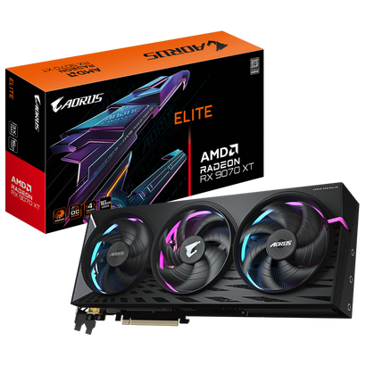 Видеокарта Gigabyte RX 9070XT GV-R9070XT AORUS E-16GD