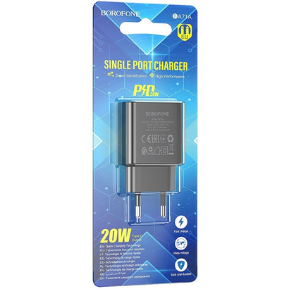 СЗУ Borofone BA71A Power single port PD20W  (чёрный)