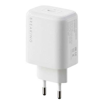 СЗУ Breaking P-03, USB-C, PD 36W, QC 3.0, 3A (Белый)