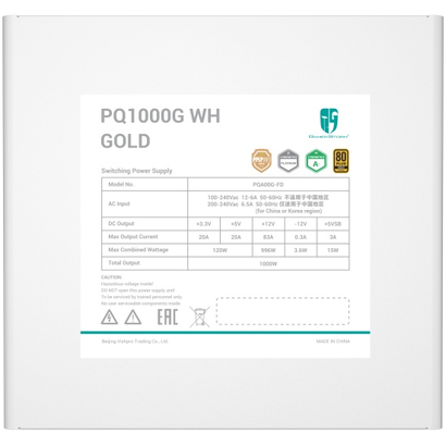 Блок питания 1000W Deepcool PQ1000G WH