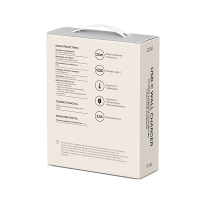 СЗУ Breaking P-06, USB-C, PD 25W, 3A (Черный)