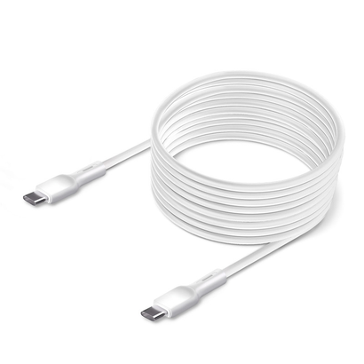 Дата-кабель Borasco Soft Touch Type-C - Type-C, 65W, 2м, белый
