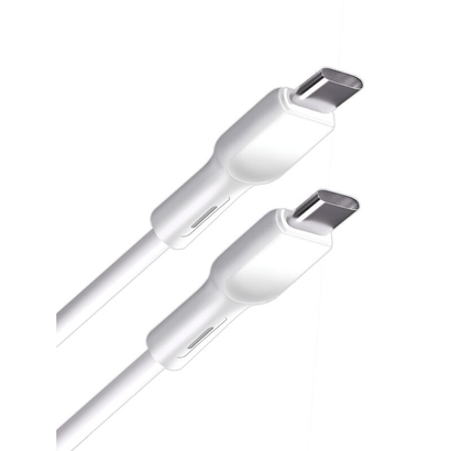 Дата-кабель Borasco Soft Touch Type-C - Type-C, 65W, 2м, белый