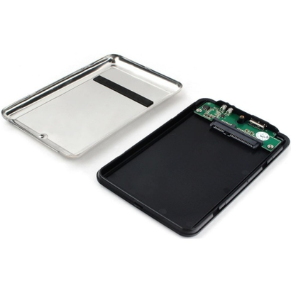 Внешний корпус 2.5'' Gembird EE2-U3S-60, чёрный, USB 3.0, SATA, нержавеющая сталь